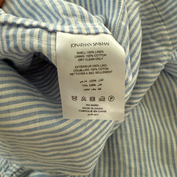 Jonathan Simkhai Crissy Striped Linen Shirting Dress size small - Picture 6 of 6